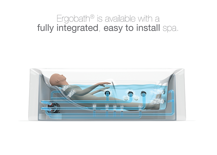 Available with integrated spa